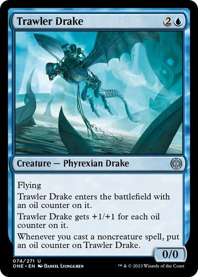 Trawler Drake (ONE) #74 Uncommon (Lightly Played) Phyrexia: All Will Be One Magic: The Gathering: 2023