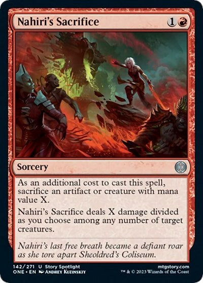 Nahiris Sacrifice (ONE) #142 Uncommon (Lightly Played) Phyrexia: All Will Be One Magic: 2023