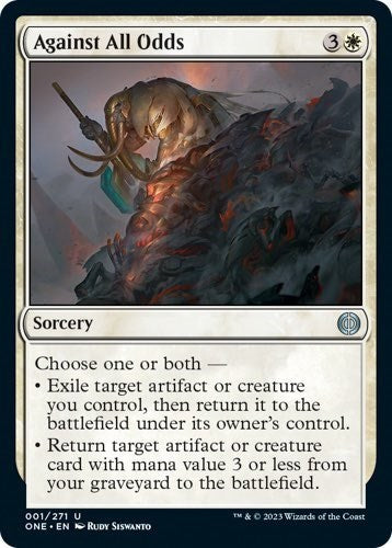 Against All Odds (ONE) #1 Uncommon (Lightly Played) Phyrexia: All Will Be One Magic: The Gathering: 2023