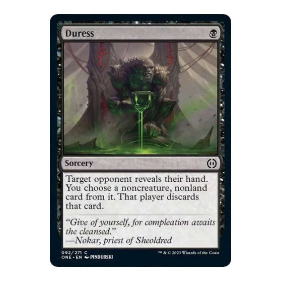 Duress (ONE) #92 Common Phyrexia: All Will Be One Magic: The Gathering: 2023