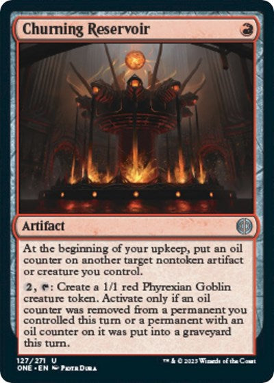 Churning Reservoir (ONE) #127 Uncommon (Lightly Played) Phyrexia: All Will Be One Magic: 2023