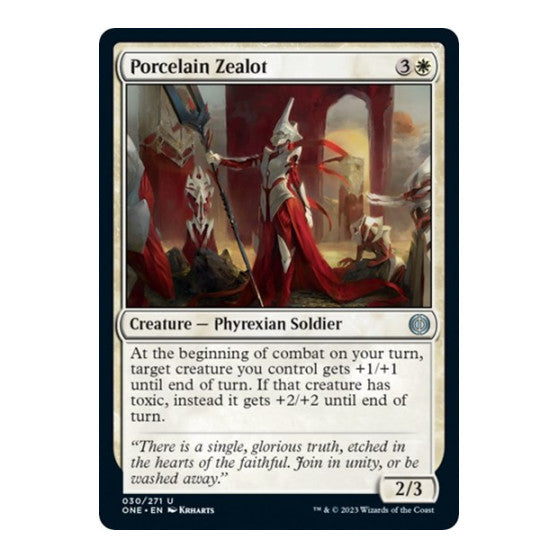 Porcelain Zealot (ONE) #30 Uncommon Phyrexia: All Will Be One Magic: The Gathering: 2023