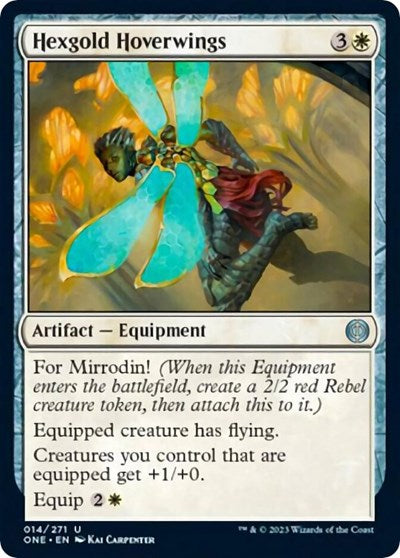 Hexgold Hoverwings (ONE) #14 Uncommon (Lightly Played) Phyrexia: All Will Be One Magic: The Gathering: 2023