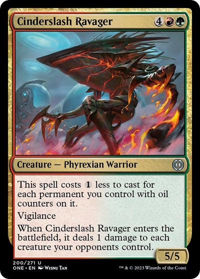 2023 Magic: Phyrexia: All Will Be One (ONE) - Cinderslash Ravager (#200, Uncommon) (Lightly Played)