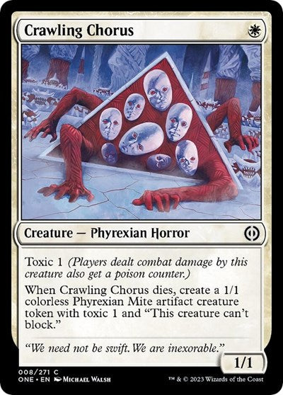 Crawling Chorus (ONE) #8 Common (Lightly Played) Phyrexia: All Will Be One Magic: The Gathering: 2023