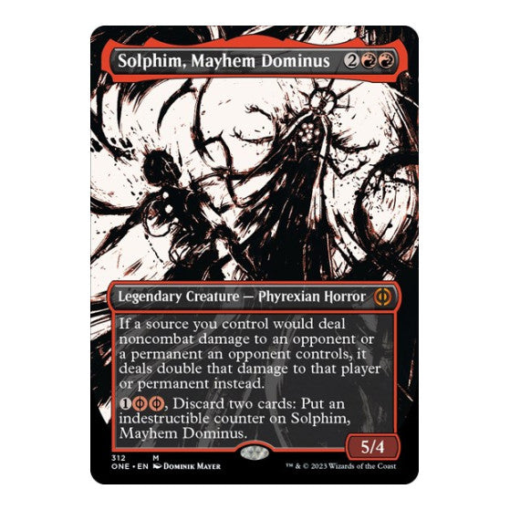 Solphim Mayhem Dominus Showcase (ONE) #312 Mythic Rare (Foil Near Mint) Phyrexia: All Will Be One Magic: The Gathering: 2023