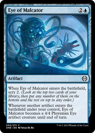 2023 Magic: Phyrexia: All Will Be One (ONE) - Eye of Malcator (#50, Common) (Lightly Played)