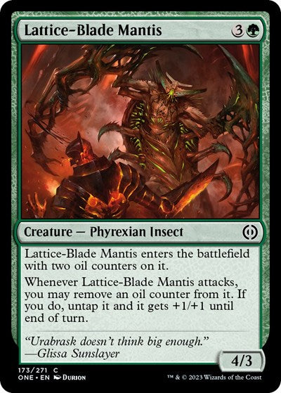Lattice Blade Mantis (ONE) #173 Common (Lightly Played) Phyrexia: All Will Be One Magic: The Gathering: 2023