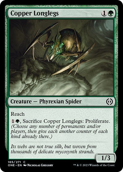 Copper Longlegs (ONE) #165 Common Phyrexia: All Will Be One Magic: The Gathering: 2023