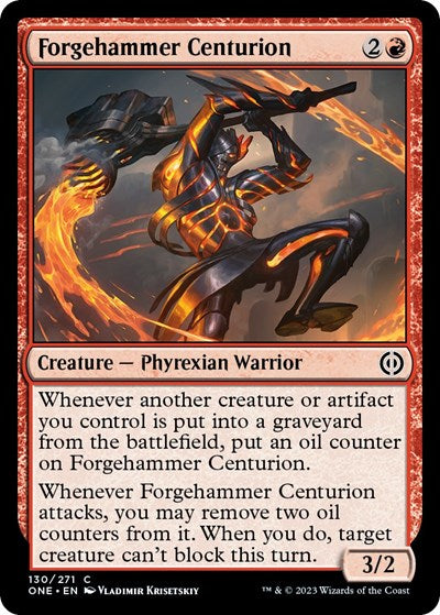 2023 Magic: Phyrexia: All Will Be One (ONE) - Forgehammer Centurion (#130, Common) (Lightly Played)
