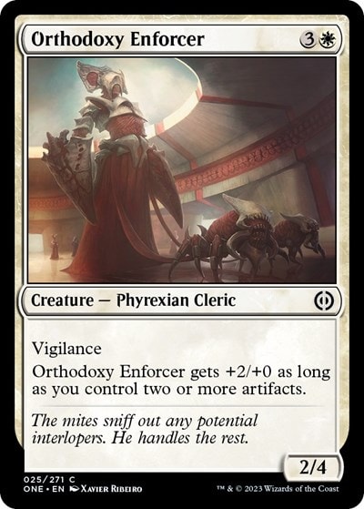 Orthodoxy Enforcer (ONE) #25 Common Phyrexia: All Will Be One Magic: The Gathering: 2023