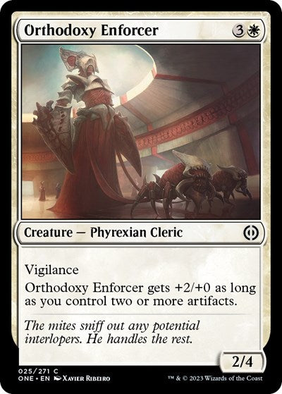 Orthodoxy Enforcer (ONE) #25 Common (Lightly Played) Phyrexia: All Will Be One Magic: 2023