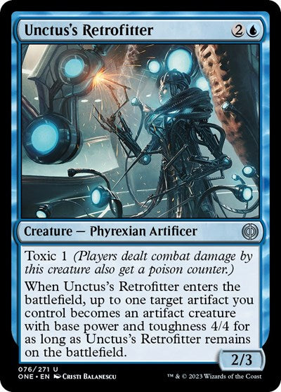 Unctuss Retrofitter (ONE) #76 Uncommon (Lightly Played) Phyrexia: All Will Be One Magic: 2023