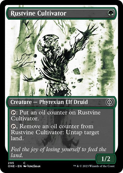 2023 Magic: Phyrexia: All Will Be One (ONE) - Rustvine Cultivator Showcase (#295, Common) (Lightly Played)