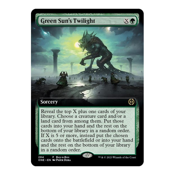 Green Suns Twilight Extended Art (BABP) #284 Promo (Foil Lightly Played) Buy-A-Box Promos Magic: The Gathering: 2009
