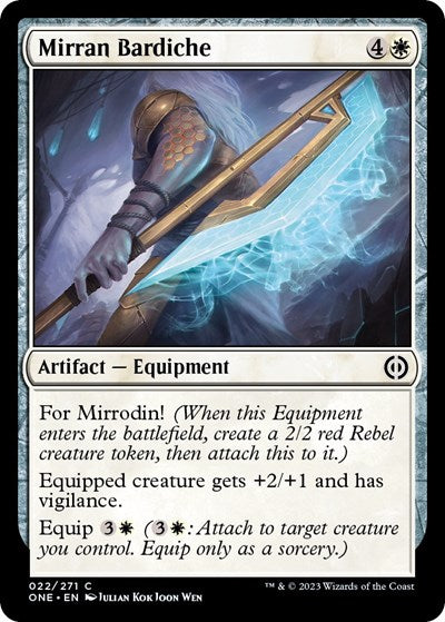 Mirran Bardiche (ONE) #22 Common (Lightly Played) Phyrexia: All Will Be One Magic: 2023