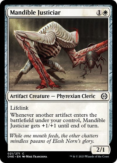 2023 Magic: Phyrexia: All Will Be One (ONE) - Mandible Justiciar (#21, Common) (Lightly Played)