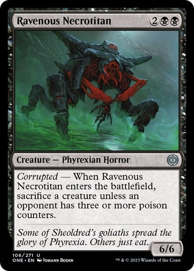 Ravenous Necrotitan (ONE) #106 Uncommon Phyrexia: All Will Be One Magic: The Gathering: 2023