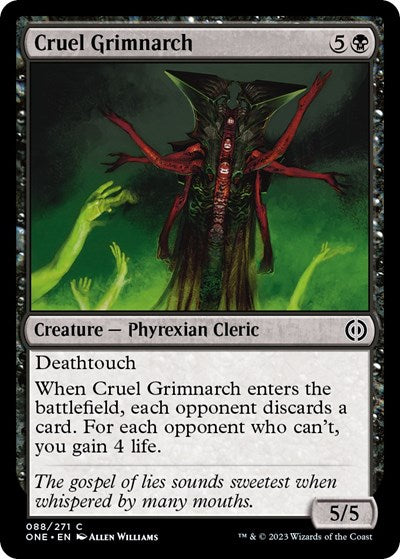 Cruel Grimnarch (ONE) #88 Common (Lightly Played) Phyrexia: All Will Be One Magic: The Gathering: 2023