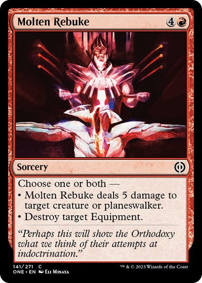 Molten Rebuke (ONE) #141 Common (Lightly Played) Phyrexia: All Will Be One Magic: The Gathering: 2023