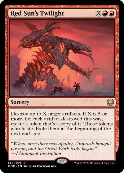 Red Suns Twilight (ONE) #145 Rare (Near Mint) Phyrexia: All Will Be One Magic: The Gathering: 2023