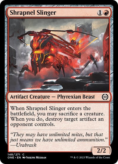 Shrapnel Slinger (ONE) #148 Common Phyrexia: All Will Be One Magic: The Gathering: 2023