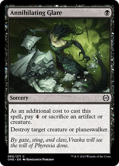 Annihilating Glare (ONE) #80 Common Phyrexia: All Will Be One Magic: The Gathering: 2023