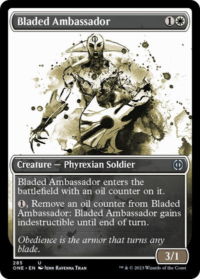 Bladed Ambassador Showcase (ONE) #285 Uncommon (Lightly Played) Phyrexia: All Will Be One Magic: The Gathering: 2023