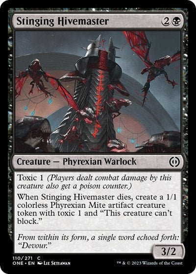 Stinging Hivemaster (ONE) #110 Common (Lightly Played) Phyrexia: All Will Be One Magic: The Gathering: 2023