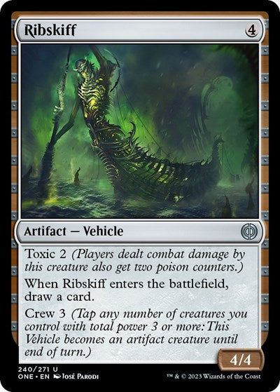 Ribskiff (ONE) #240 Uncommon (Lightly Played) Phyrexia: All Will Be One Magic: The Gathering: 2023