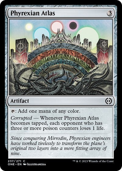 Phyrexian Atlas (ONE) #237 Common (Lightly Played) Phyrexia: All Will Be One Magic: The Gathering: 2023