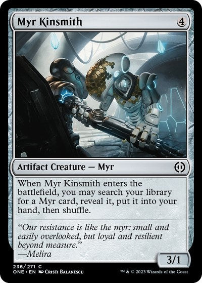 2023 Magic: Phyrexia: All Will Be One (ONE) - Myr Kinsmith (#236, Common)
