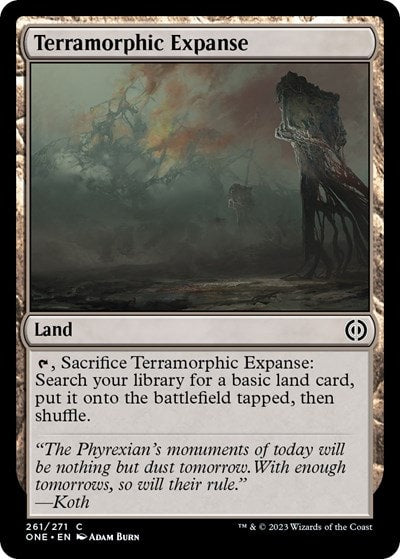 Terramorphic Expanse (ONE) #261 Common (Lightly Played) Phyrexia: All Will Be One Magic: The Gathering: 2023