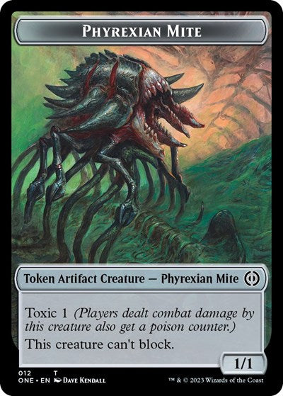 Phyrexian Mite Token 012 (ONE) #12 T (Lightly Played) Phyrexia: All Will Be One Magic: 2023