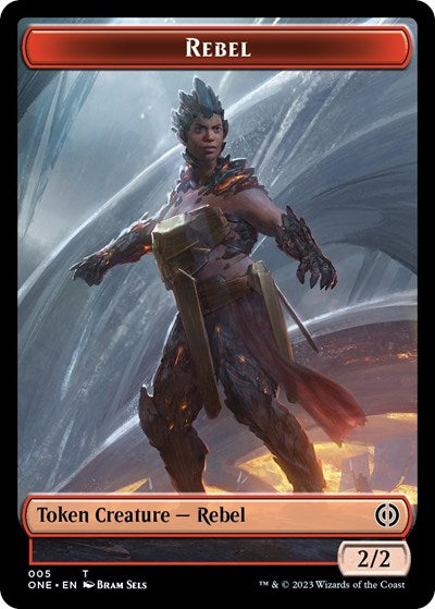 Rebel Token (ONE) #5 T (Lightly Played) Phyrexia: All Will Be One Magic: The Gathering: 2023
