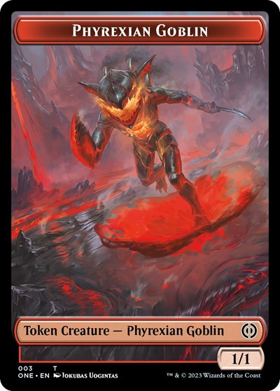 Phyrexian Goblin Token (ONE) #3 T (Lightly Played) Phyrexia: All Will Be One Magic: The Gathering: 2023