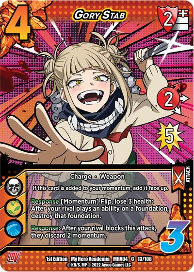 Gory Stab (MHA4) #013/108 Common UniVersus: My Hero Academia: League of Villains UniVersus: 2023