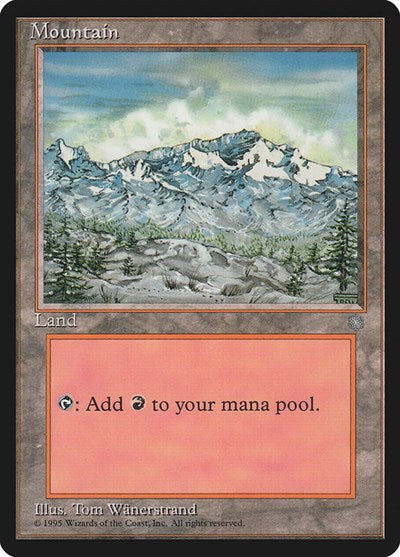 Mountain 340 (ICE) #376 Land Ice Age Magic: The Gathering: 1995