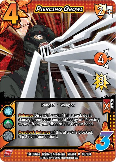 Piercing Growl (MHA4) #030/108 Common UniVersus: My Hero Academia: League of Villains UniVersus: 2023