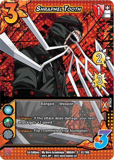Shrapnel Tooth (MHA4) #032/108 Common UniVersus: My Hero Academia: League of Villains UniVersus: 2023
