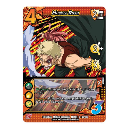 Muscle Rush (MHA4) #040/108 Common UniVersus: My Hero Academia: League of Villains UniVersus: 2023