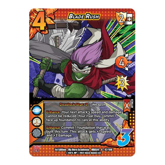 Blade Rush (MHA4) #047/108 Common UniVersus: My Hero Academia: League of Villains UniVersus: 2023