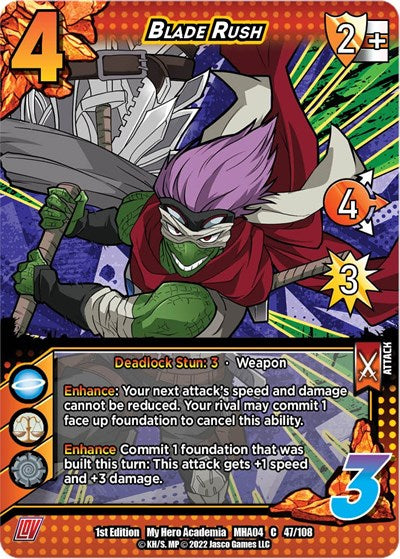 Blade Rush (MHA4) #047/108 Common UniVersus: My Hero Academia: League of Villains UniVersus: 2023