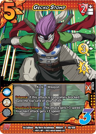 Gecko Stomp (MHA4) #048/108 Common UniVersus: My Hero Academia: League of Villains UniVersus: 2023