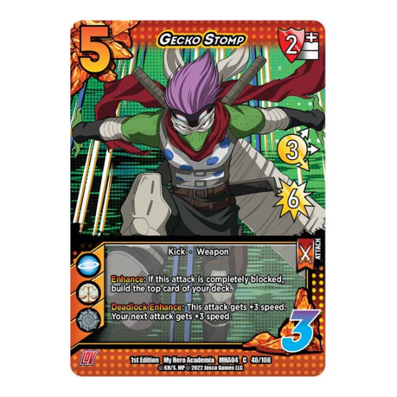 Gecko Stomp (MHA4) #048/108 Common UniVersus: My Hero Academia: League of Villains UniVersus: 2023