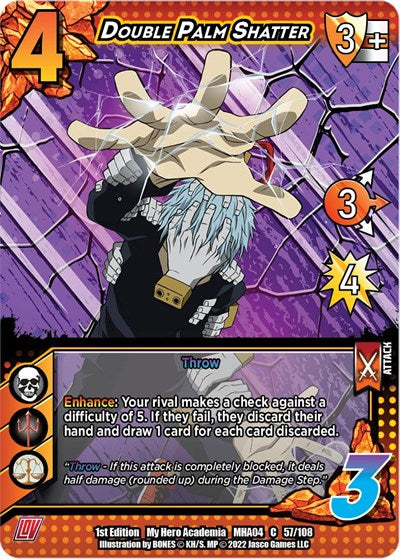 Double Palm Shatter (MHA4) #057/108 Common UniVersus: My Hero Academia: League of Villains UniVersus: 2023