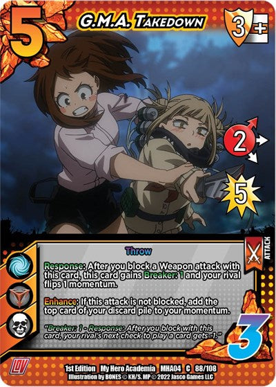 G.M.A. Takedown (MHA4) #088/108 Common UniVersus: My Hero Academia: League of Villains UniVersus: 2023