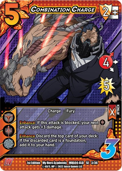 Combination Charge (MHA4) #03/36 SE (Unlimited Edition Normal Lightly Played) UniVersus: My Hero Academia: League of Villains UniVersus: 2023
