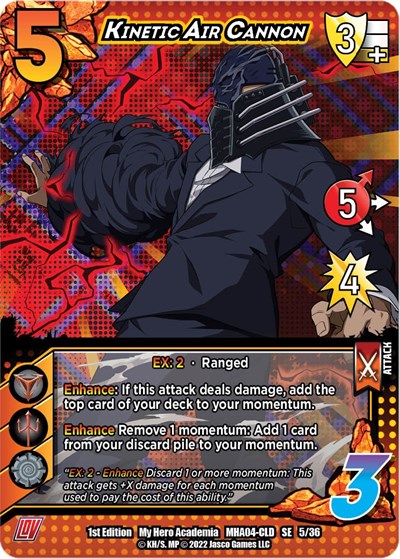 Kinetic Air Cannon (MHA4) #05/36 SE UniVersus: My Hero Academia: League of Villains UniVersus: 2023