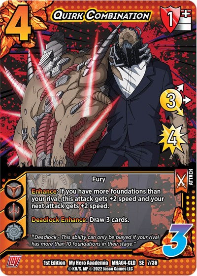 Quirk Combination (MHA4) #07/36 SE (Unlimited Edition Normal Lightly Played) UniVersus: My Hero Academia: League of Villains UniVersus: 2023